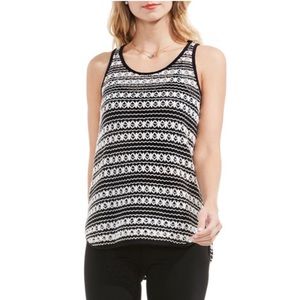 Vince Camuto Crochet Tank Stripe Top womens small